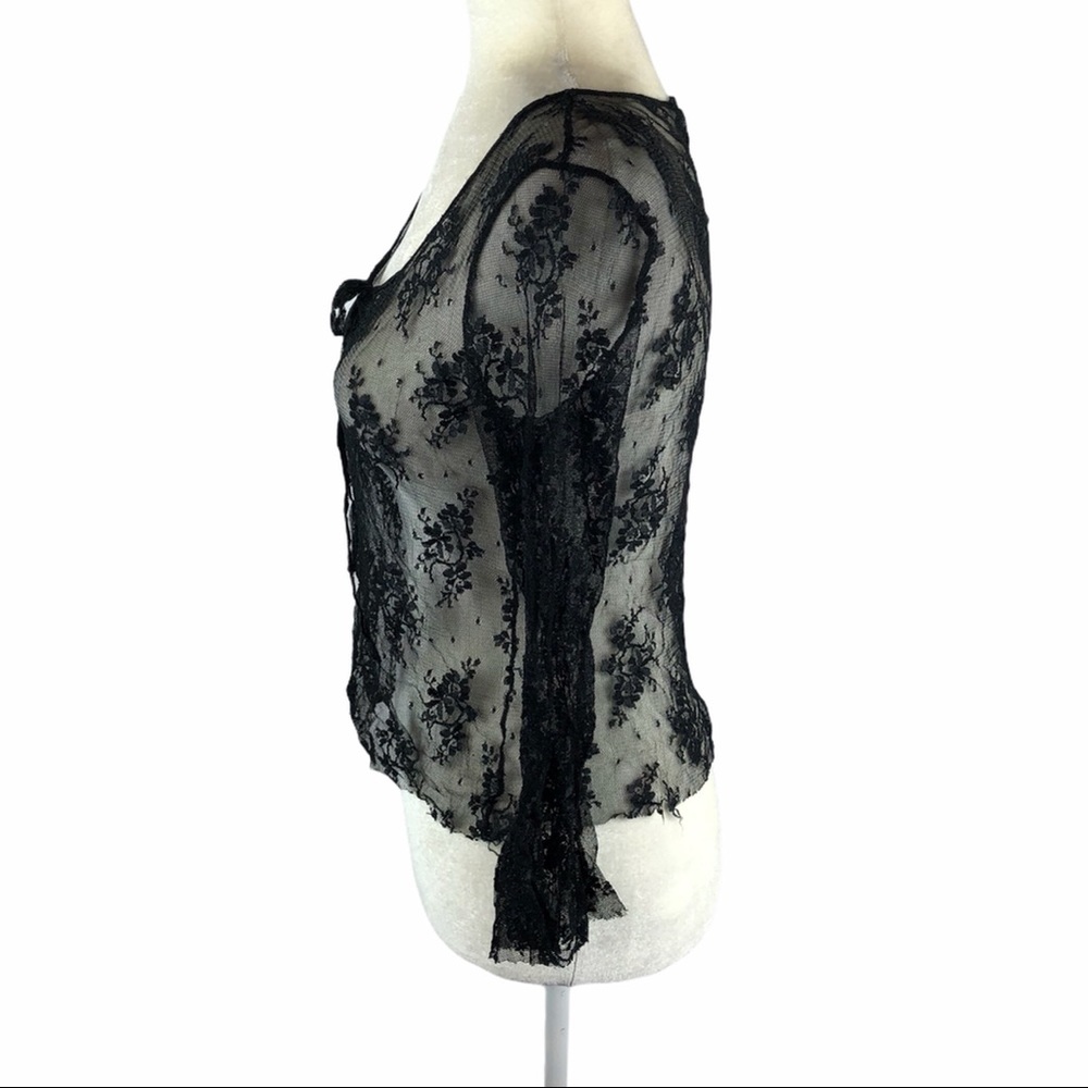Hanky Panky Vintage 90s Black Lace Top - Picture 4 of 8